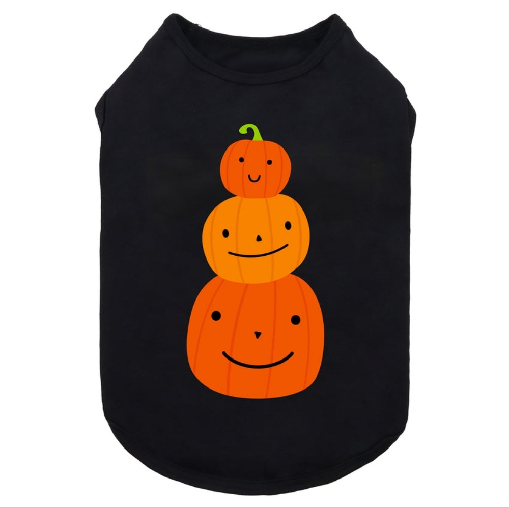 Triple Pumpkins Dog Shirt Size S